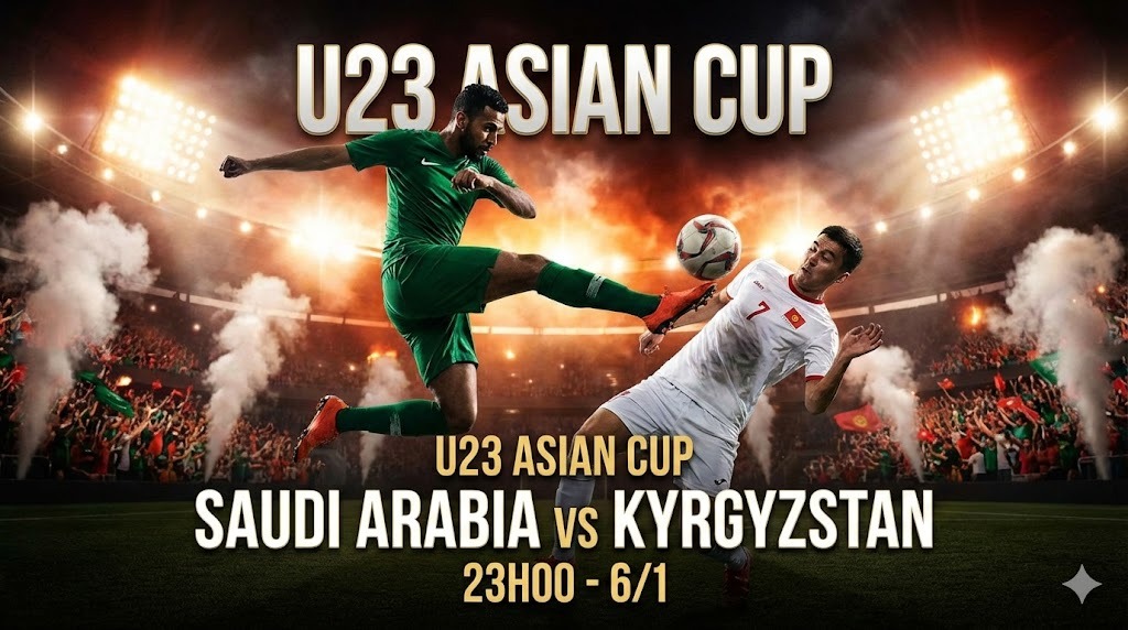 23h00 ngay 6 1 u23 saudi arabia vs u23 kyrgyzstan Bức tranh tương phản về đẳng cấp và vị thế hai đội